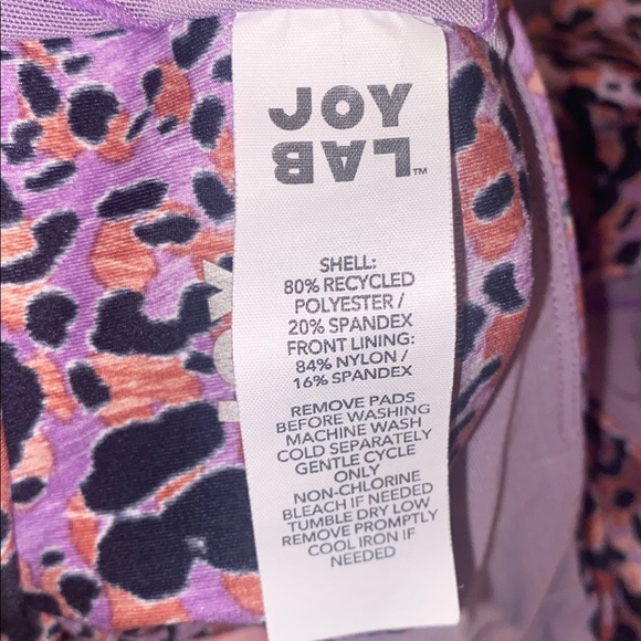 JoyLab Purple Leopard Print Sports Bra - Picture 4 of 5
